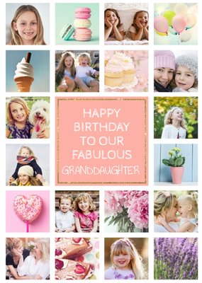 Multiple Photo Upload Happy Birthday To Our Fabulous Granddaughter Card