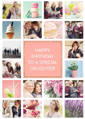 Birthday Card - Photo Upload Card - 20 Photos - Mum