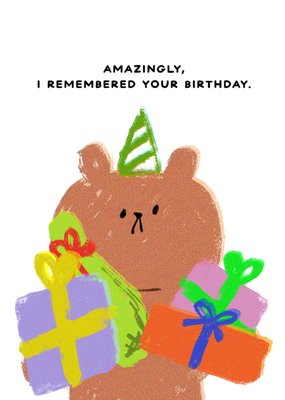 I Remembered Your Birthday Card